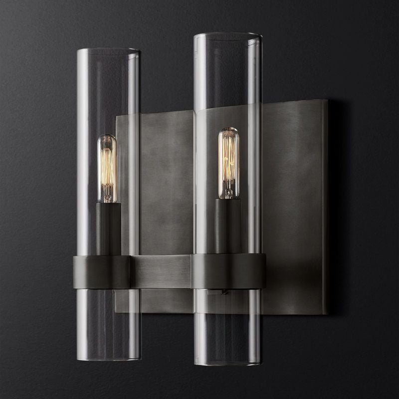 Felix Blown Glass Double Wall Sconce detail view