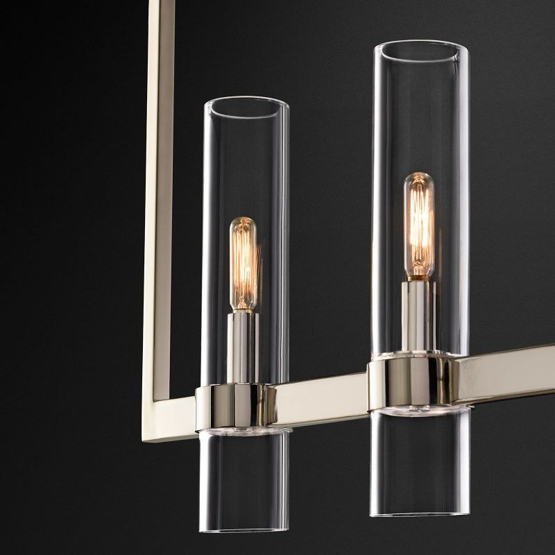 Felix Blown Glass Linear Chandelier 59 inch detail view