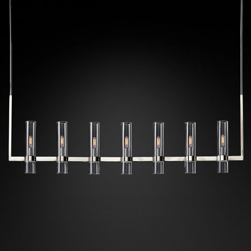 Felix Blown Glass Linear Chandelier 59 inch detail view