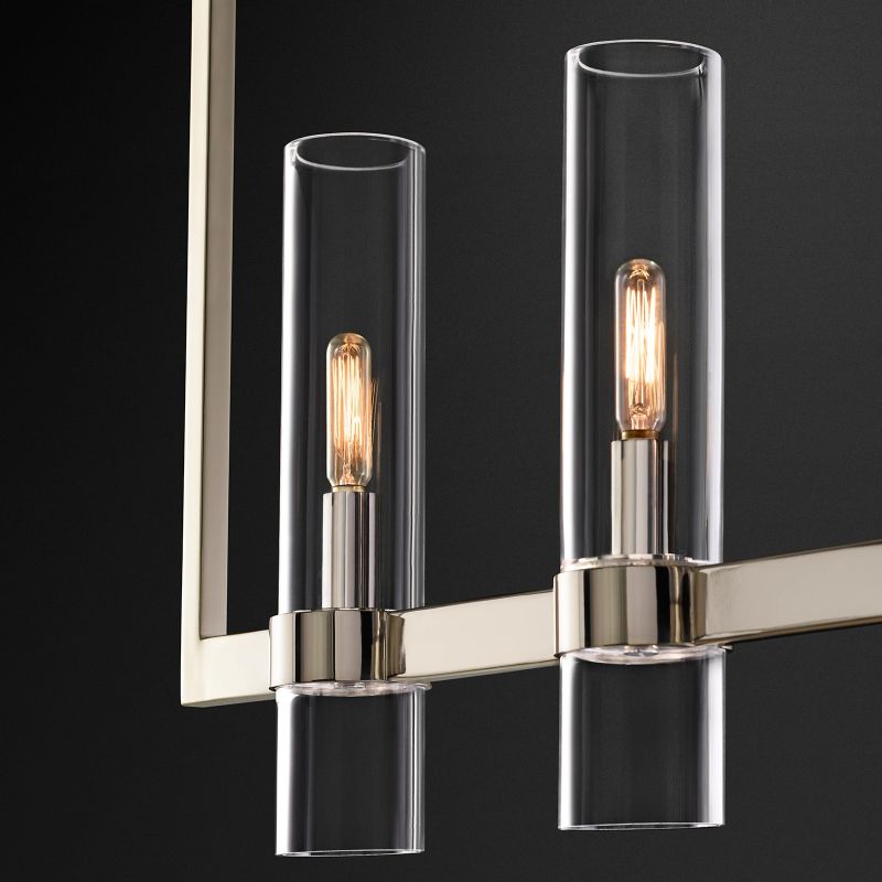 Felix Blown Glass Linear Chandelier 71 inch detail view