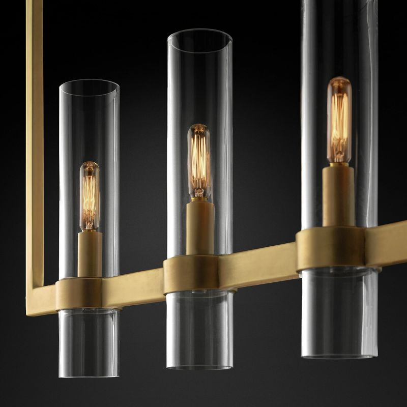 Felix Blown Glass Linear Chandelier 71 inch detail view
