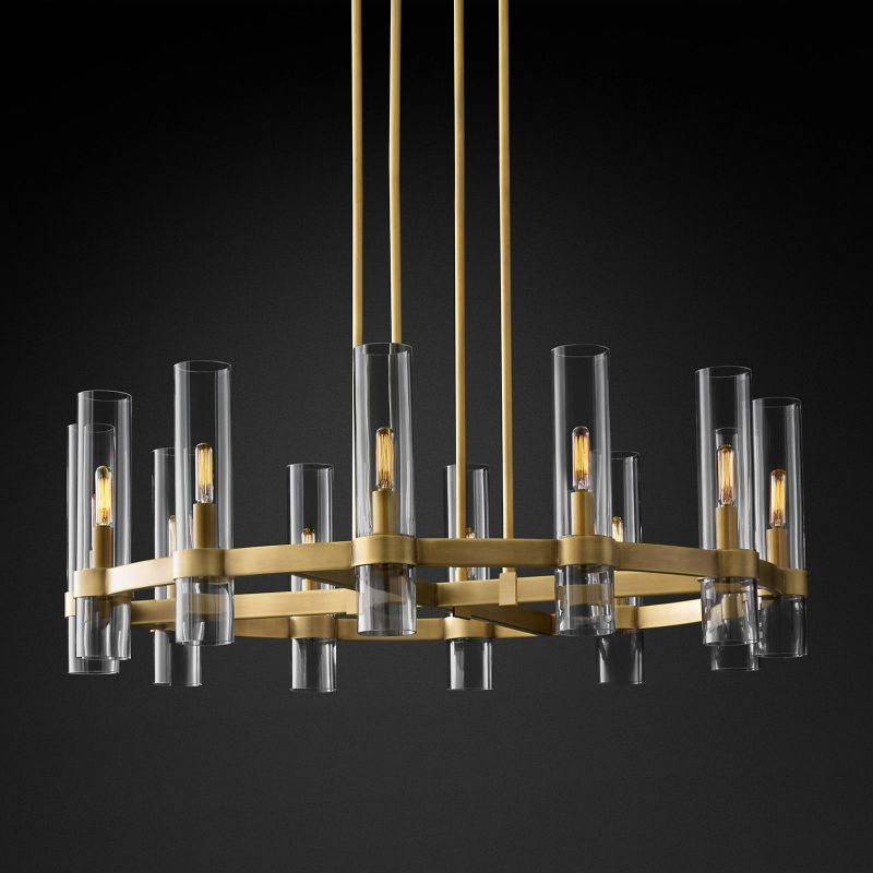 Felix Blown Glass Round Chandelier 36 inch main view
