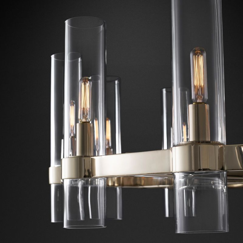 Felix Blown Glass Round Chandelier 36 inch detail view