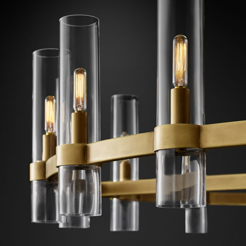Felix Blown Glass Round Chandelier 48 inch detail view