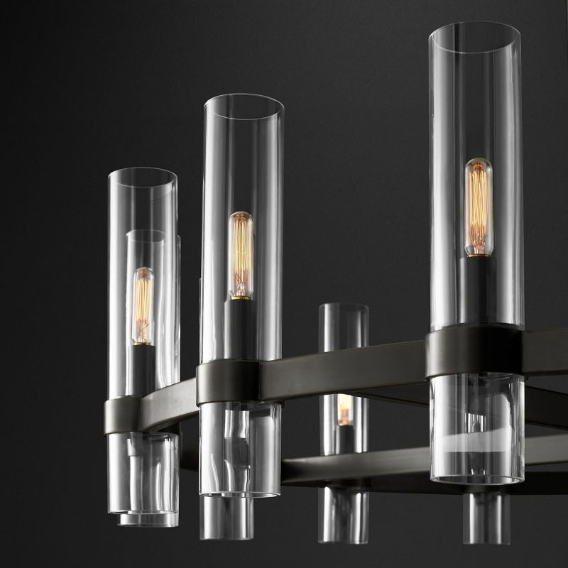 Felix Blown Glass Round Chandelier 48 inch detail view