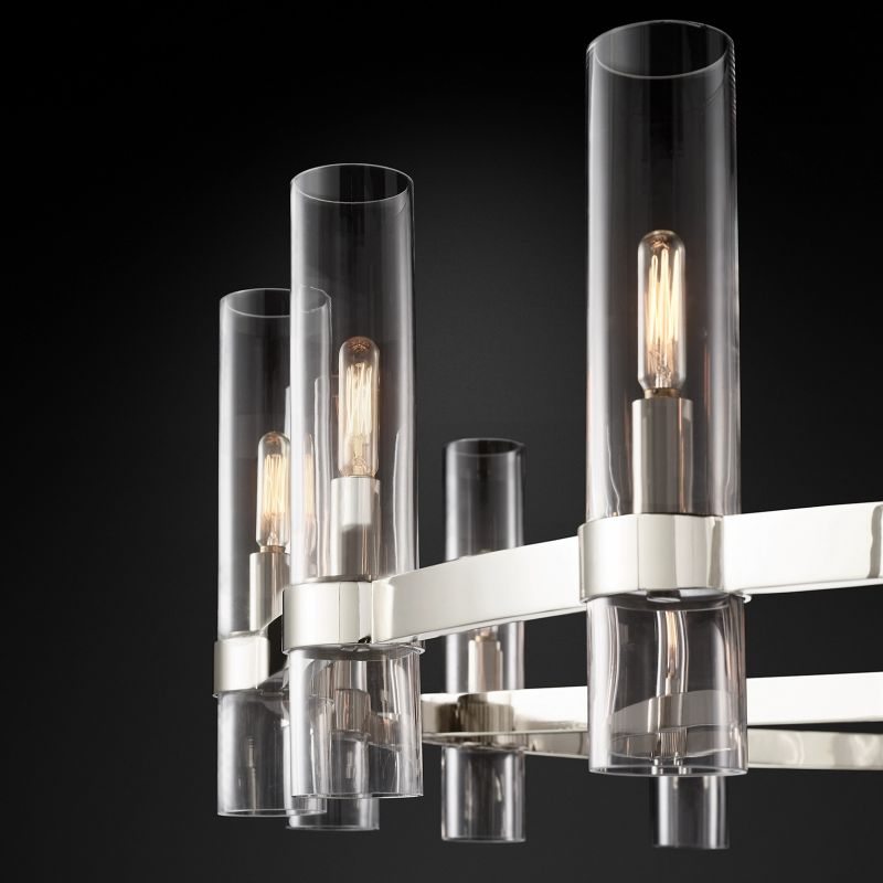 Felix Blown Glass Round Chandelier 48 inch detail view