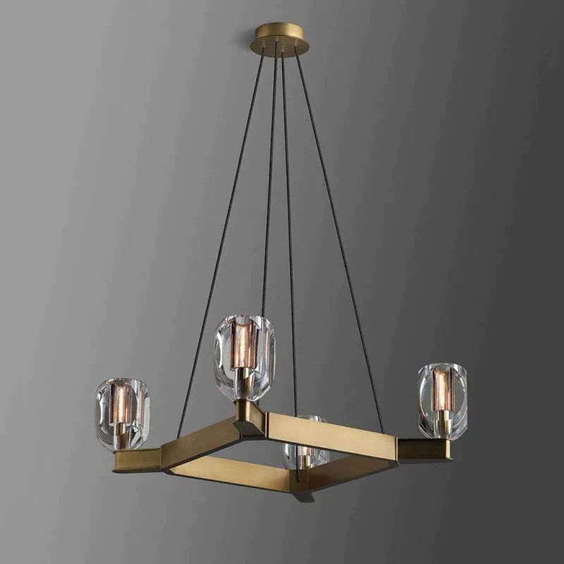 Brenner Contemporary 4-Lights Dining Square Chandelier main view