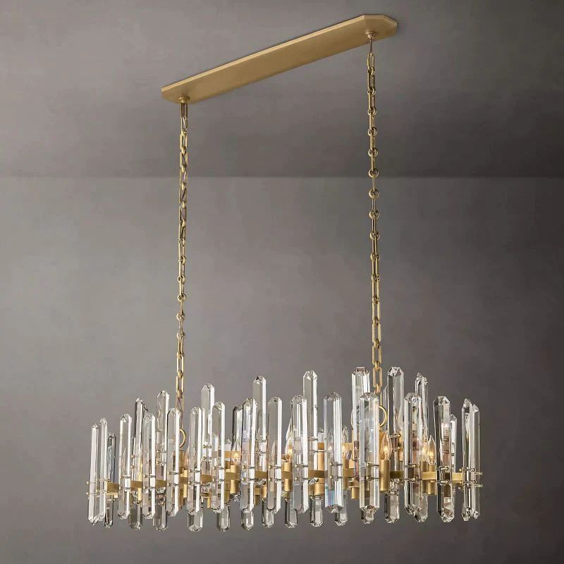 Natalia Prism Linear Chandelier 54 inch detail view
