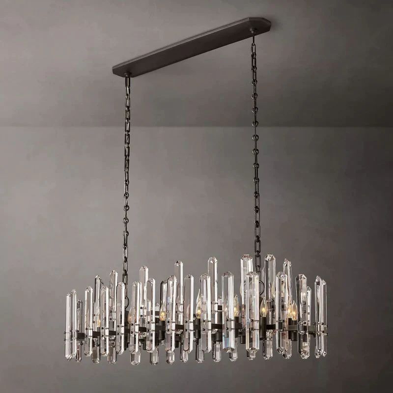 Natalia Prism Linear Chandelier 54 inch detail view
