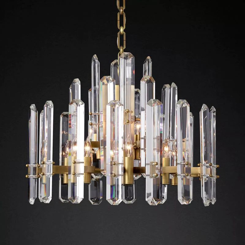 Natalia Prism Round Chandelier 24 inch detail view