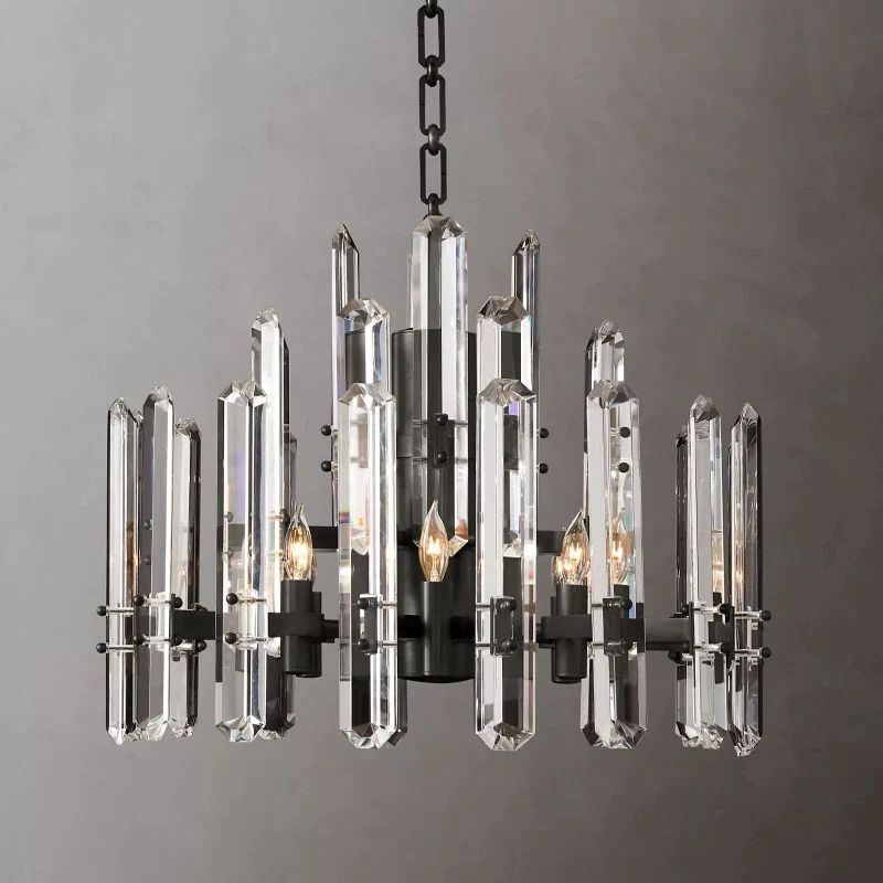 Natalia Prism Round Chandelier 24 inch front view