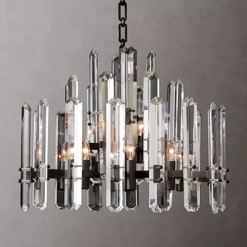 Natalia Prism Round Chandelier 24 inch detail view