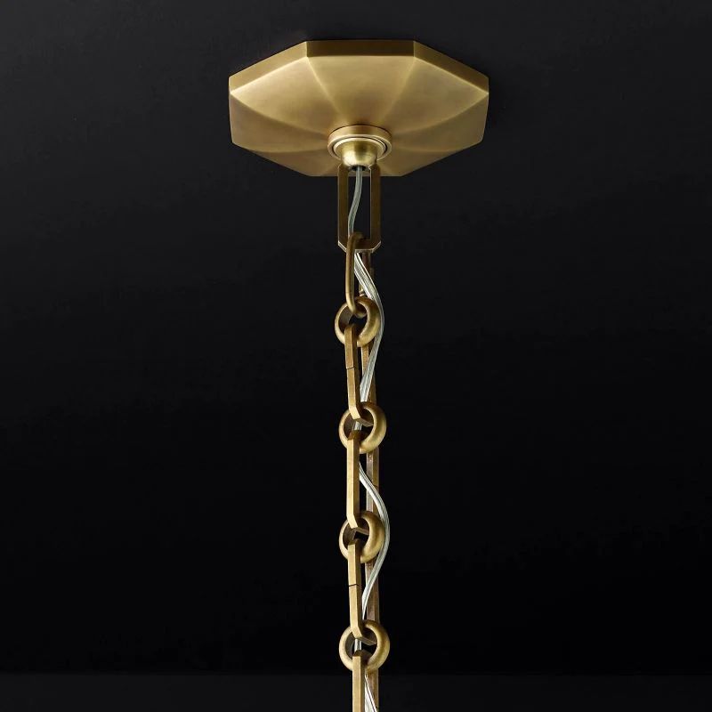 Natalia Prism Round Chandelier 36 inch detail view