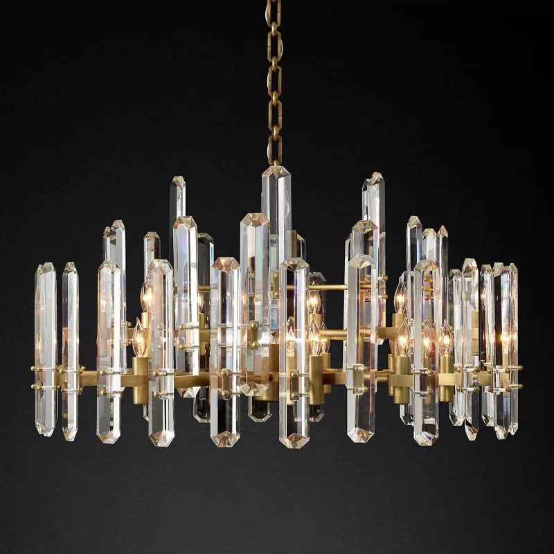 Natalia Prism Round Chandelier 36 inch detail view