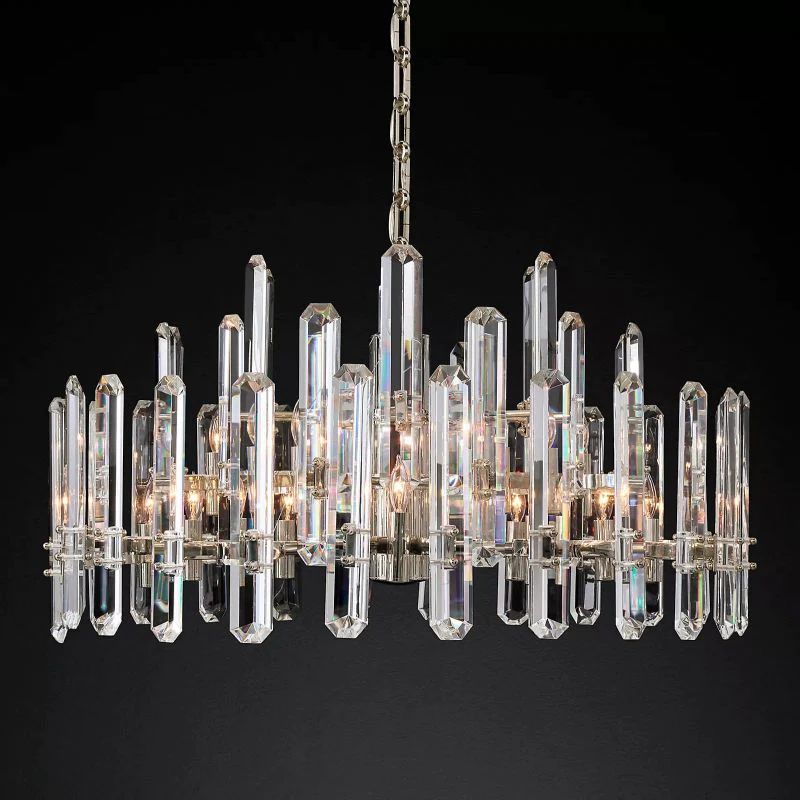 Natalia Prism Round Chandelier 36 inch detail view