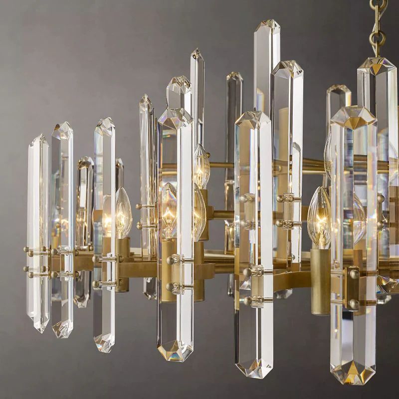Natalia Prism Round Chandelier 48 inch detail view