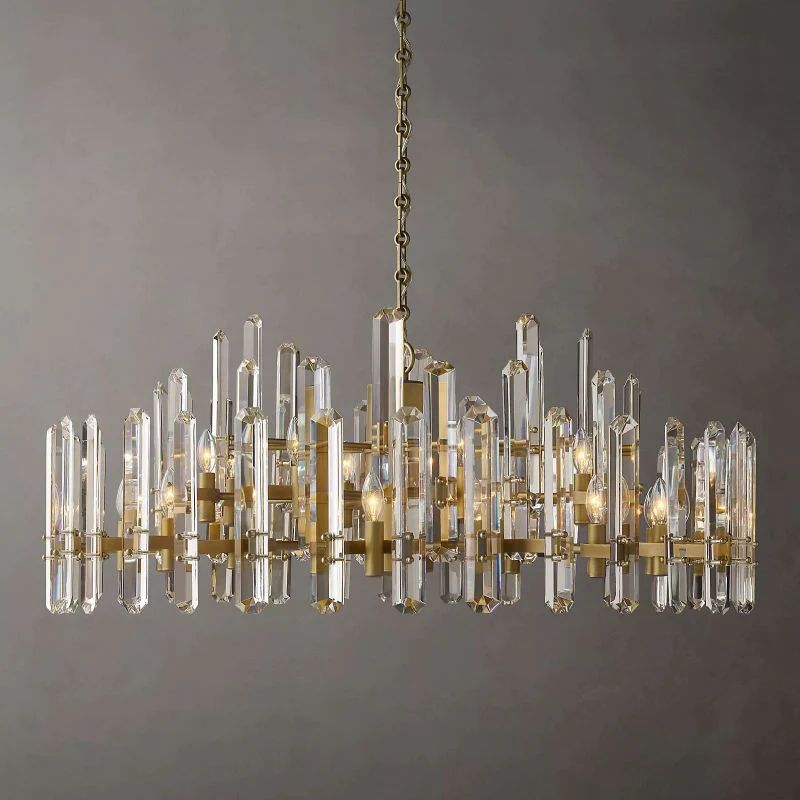 Natalia Prism Round Chandelier 48 inch detail view