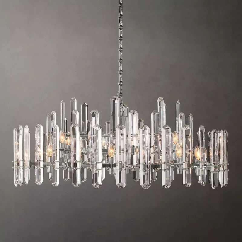 Natalia Prism Round Chandelier 48 inch detail view