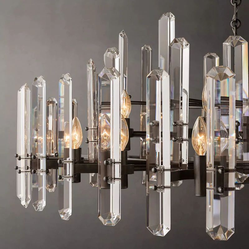 Natalia Prism Round Chandelier 48 inch detail view
