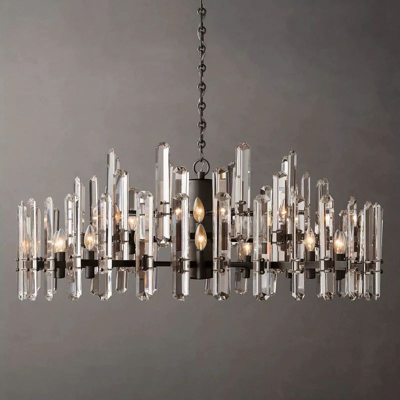 Natalia Prism Round Chandelier 48 inch detail view