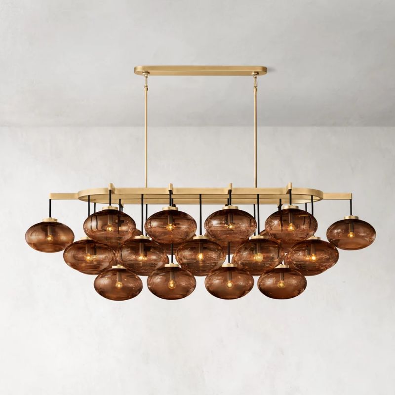 Cabretti Linear Chandelier 72 inch detail view