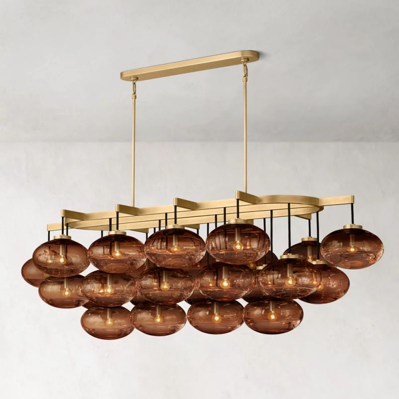 Cabretti Linear Chandelier 72 inch front view