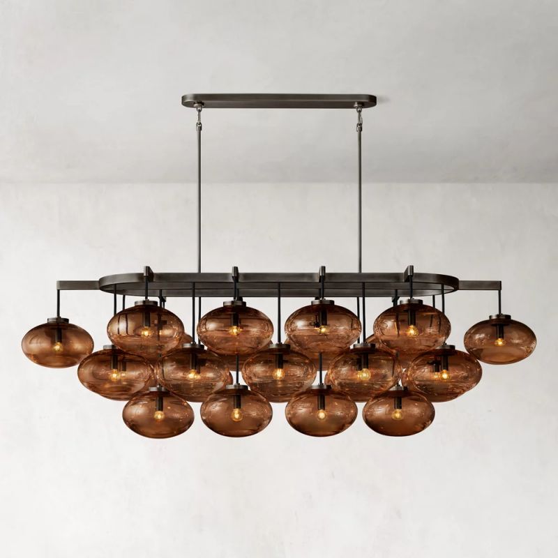 Cabretti Linear Chandelier 72 inch detail view