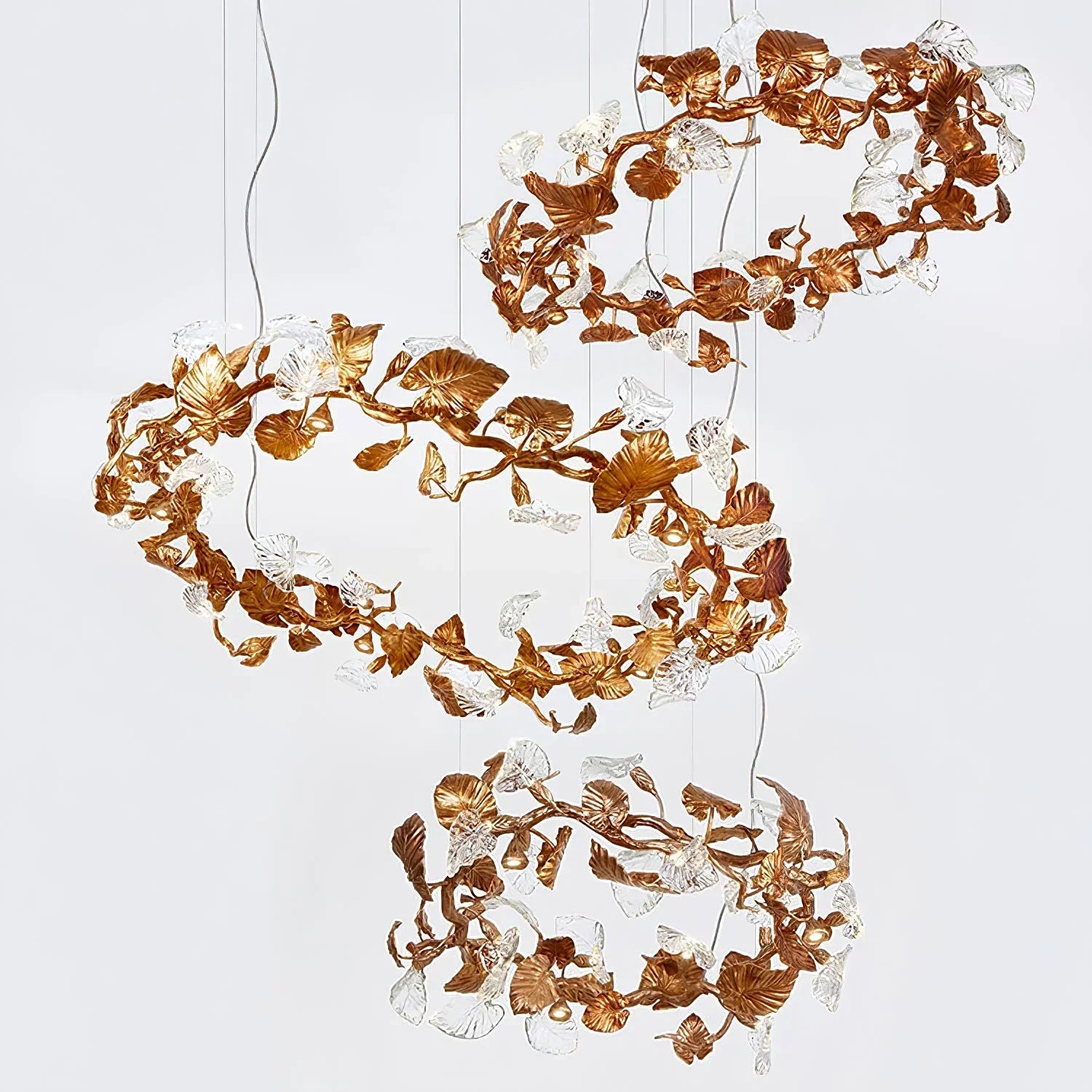 Calathea Modern Glass Chandelier - detail 2