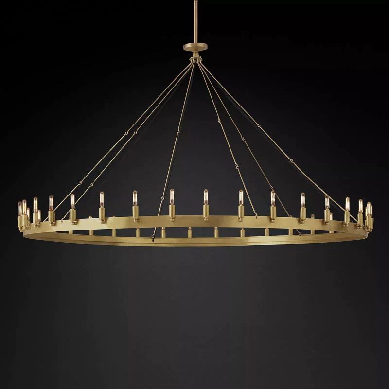 Camina Vintage Filament Round Chandelier detail view