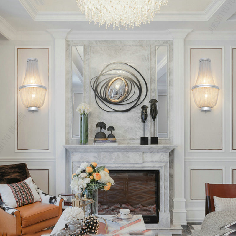 Aluminum Chain Wall Sconce for Living Room detail view