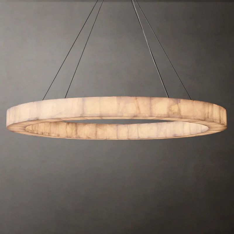 Phoebe Calcite Round Chandelier 31 inch40 inch60 inch detail view