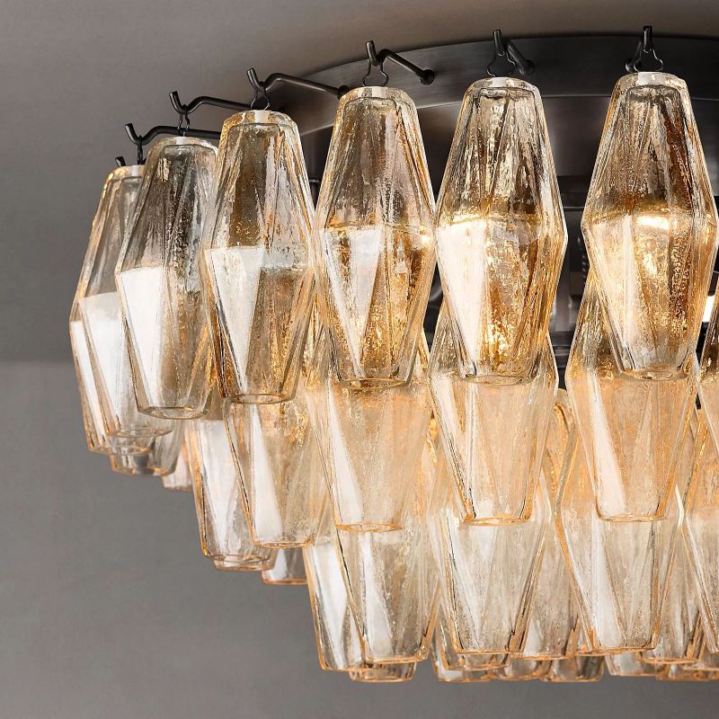 Chara Clear Glass Flushmount 22 inch detail view