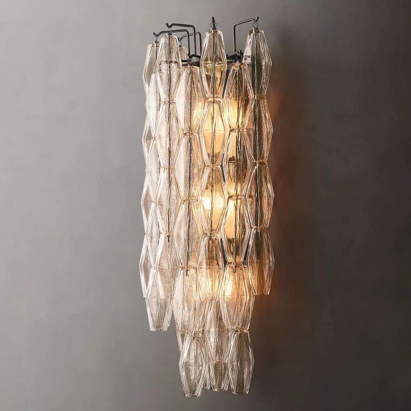 Chara Clear Glass Grand Wall Sconce detail view