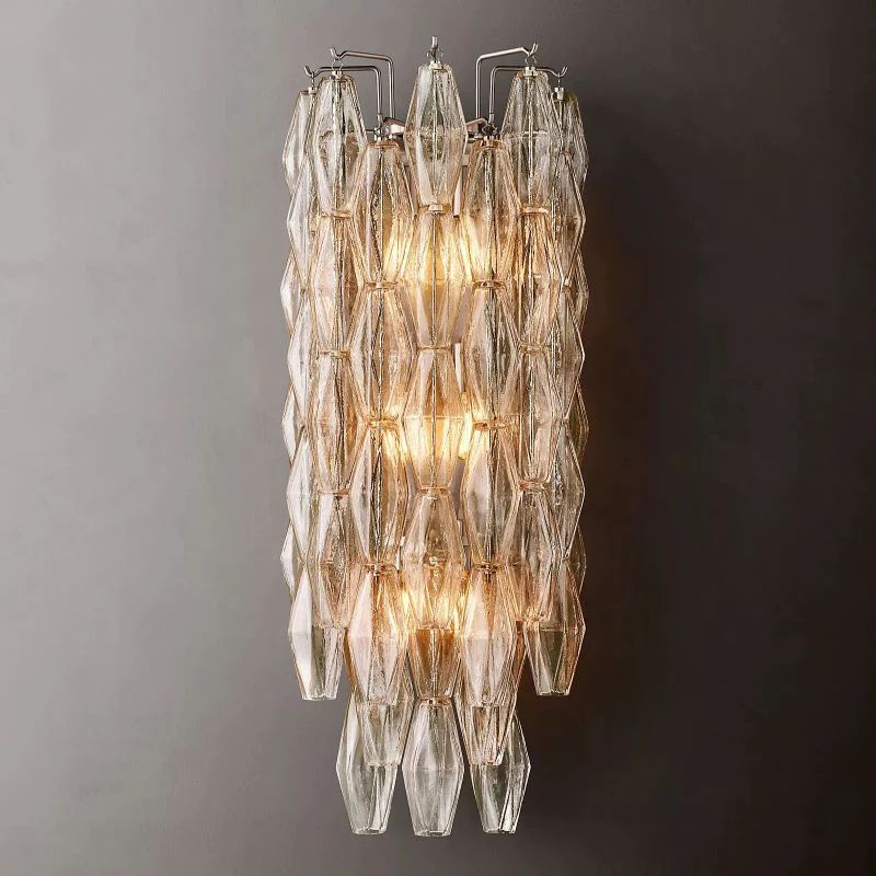 Chara Clear Glass Grand Wall Sconce angled view