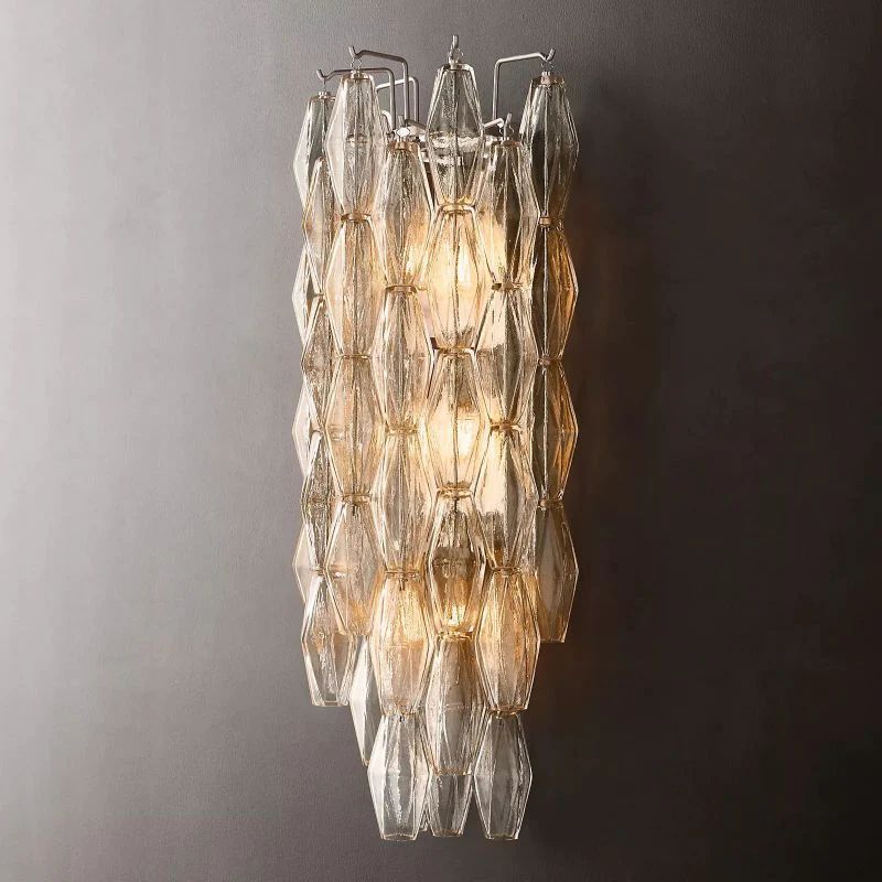 Chara Clear Glass Grand Wall Sconce detail view