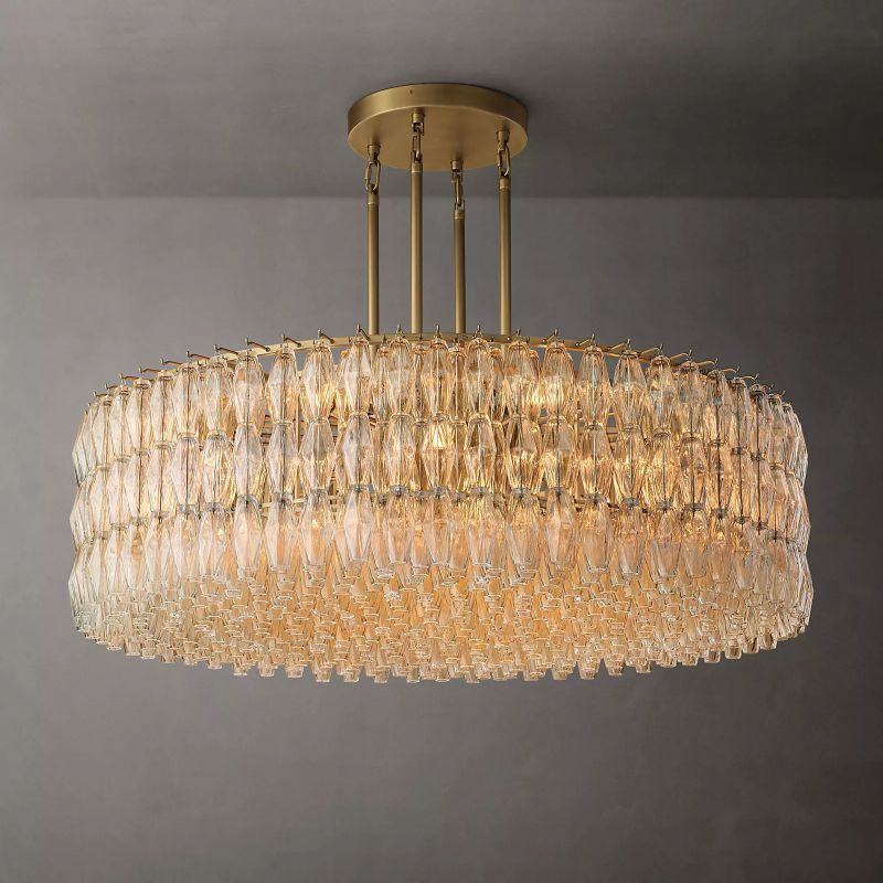 Chara Clear Glass Round Chandelier 62 inch main view