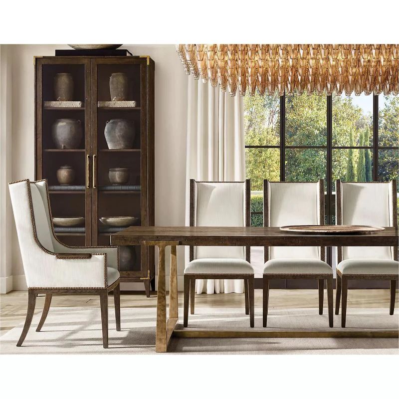 Chara Smoke Glass Tiered Rectangular Chandelier 54 inch detail view