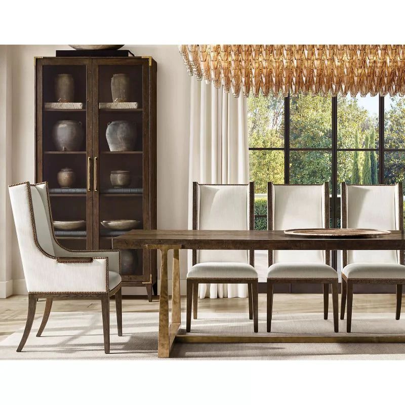 Chara Smoke Glass Tiered Rectangular Chandelier 74 inch detail view