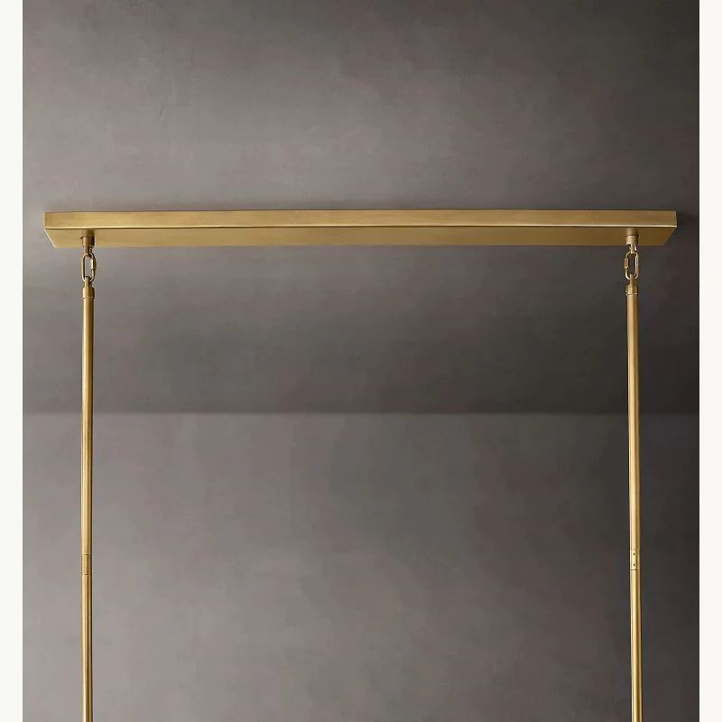 Chara Smoke Glass Tiered Rectangular Chandelier 74 inch detail view