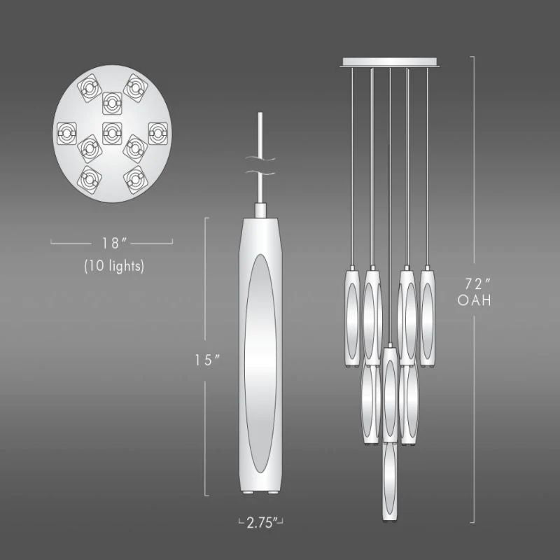 Chartier Crystal 10-Light Round Chandelier - detail 4