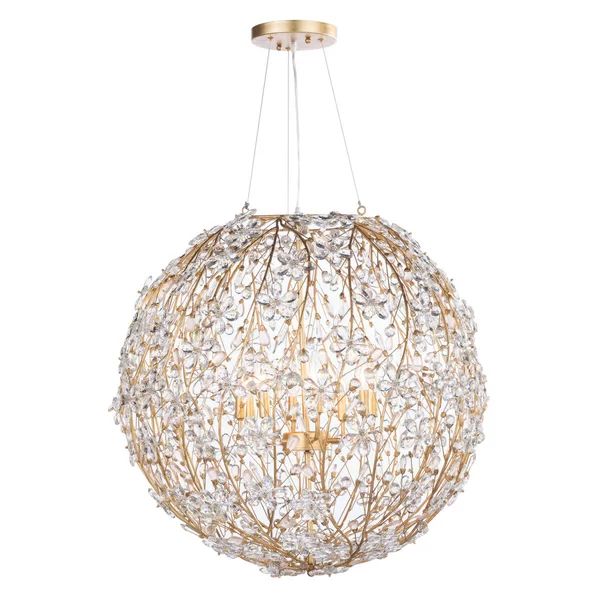 Cherish 8-Light Spherical Chandelier 30"D in crystal