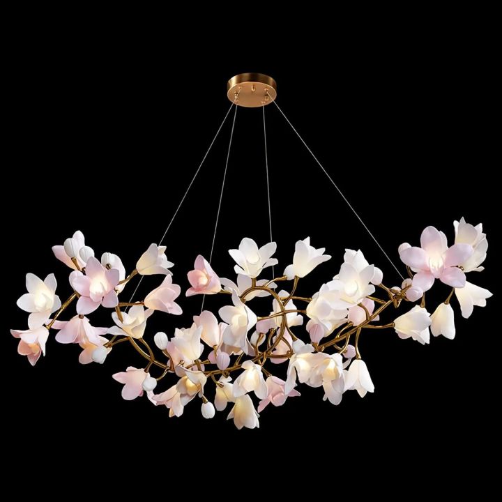 Circular Blossom Ceramic Chandelier - detail 7