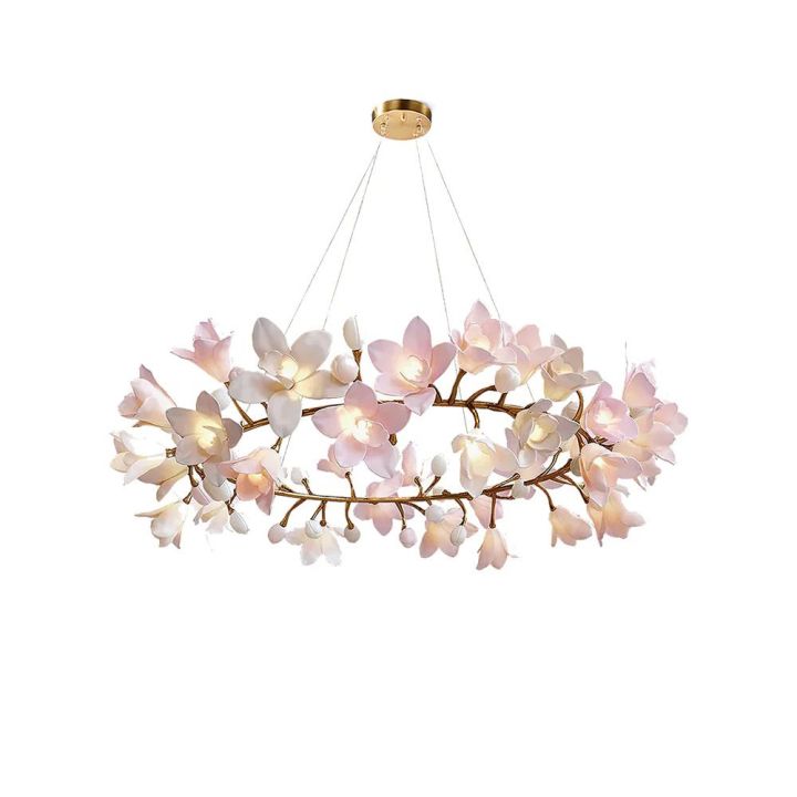 Circular Blossom Ceramic Chandelier - detail 3