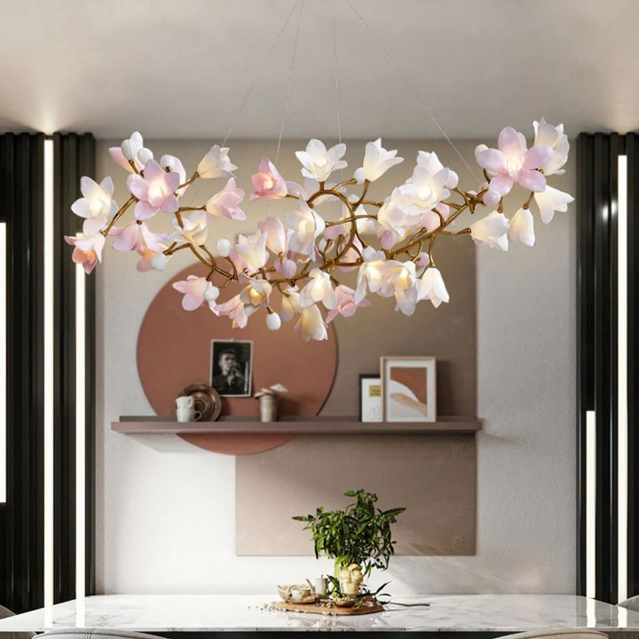 Circular Blossom Ceramic Chandelier - detail 9