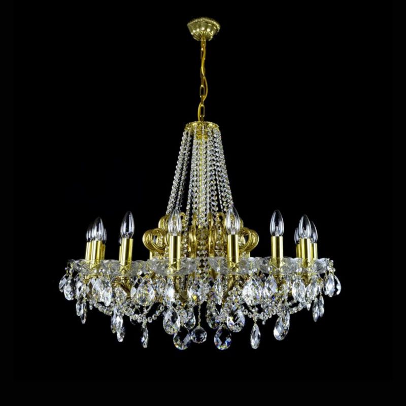 Classical Taurus 16-Light Brass Crystal Glass Chandelier - detail 2