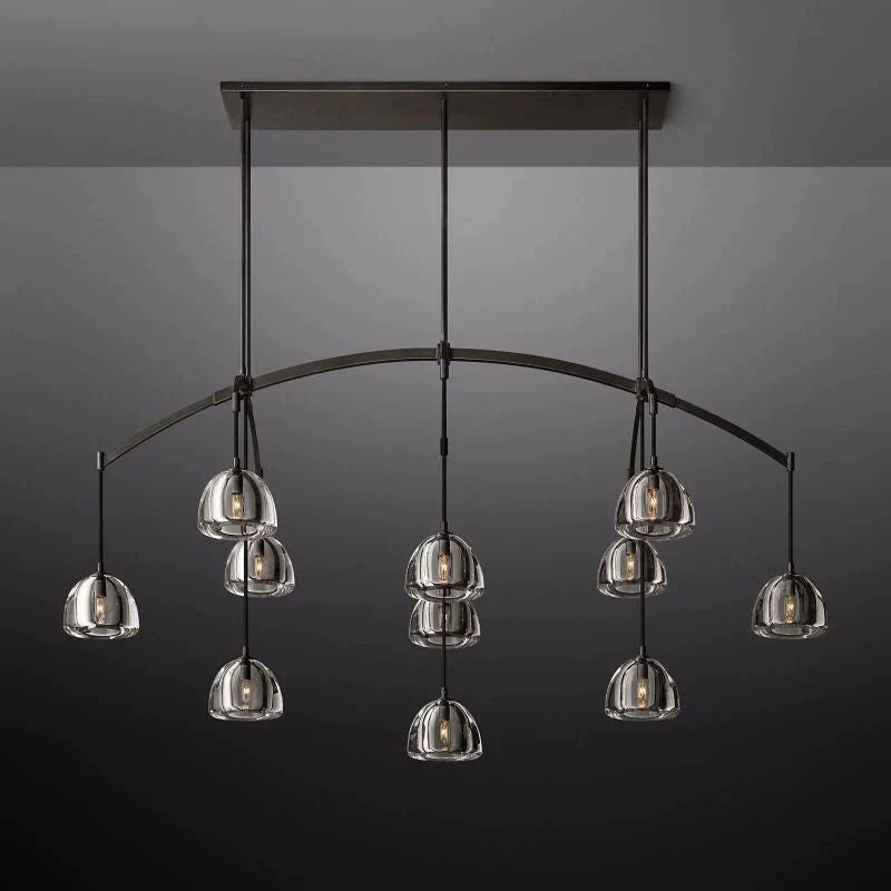 Crescent Linear Chandelier 72" - detail 2