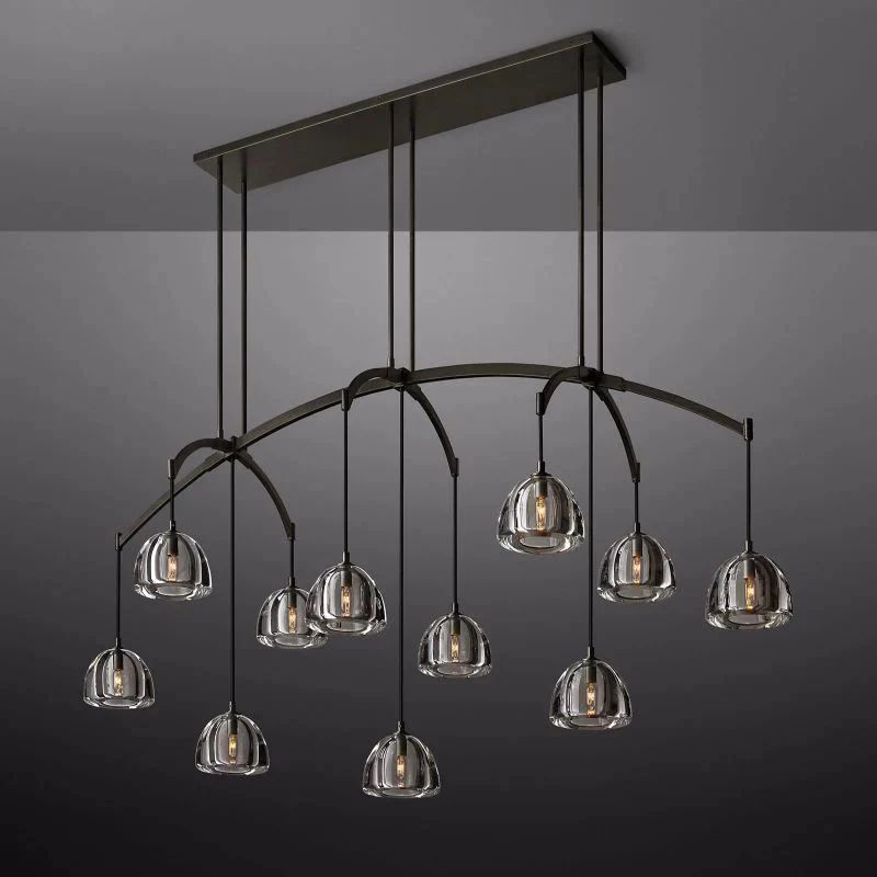 Crescent Linear Chandelier 72" - detail 5