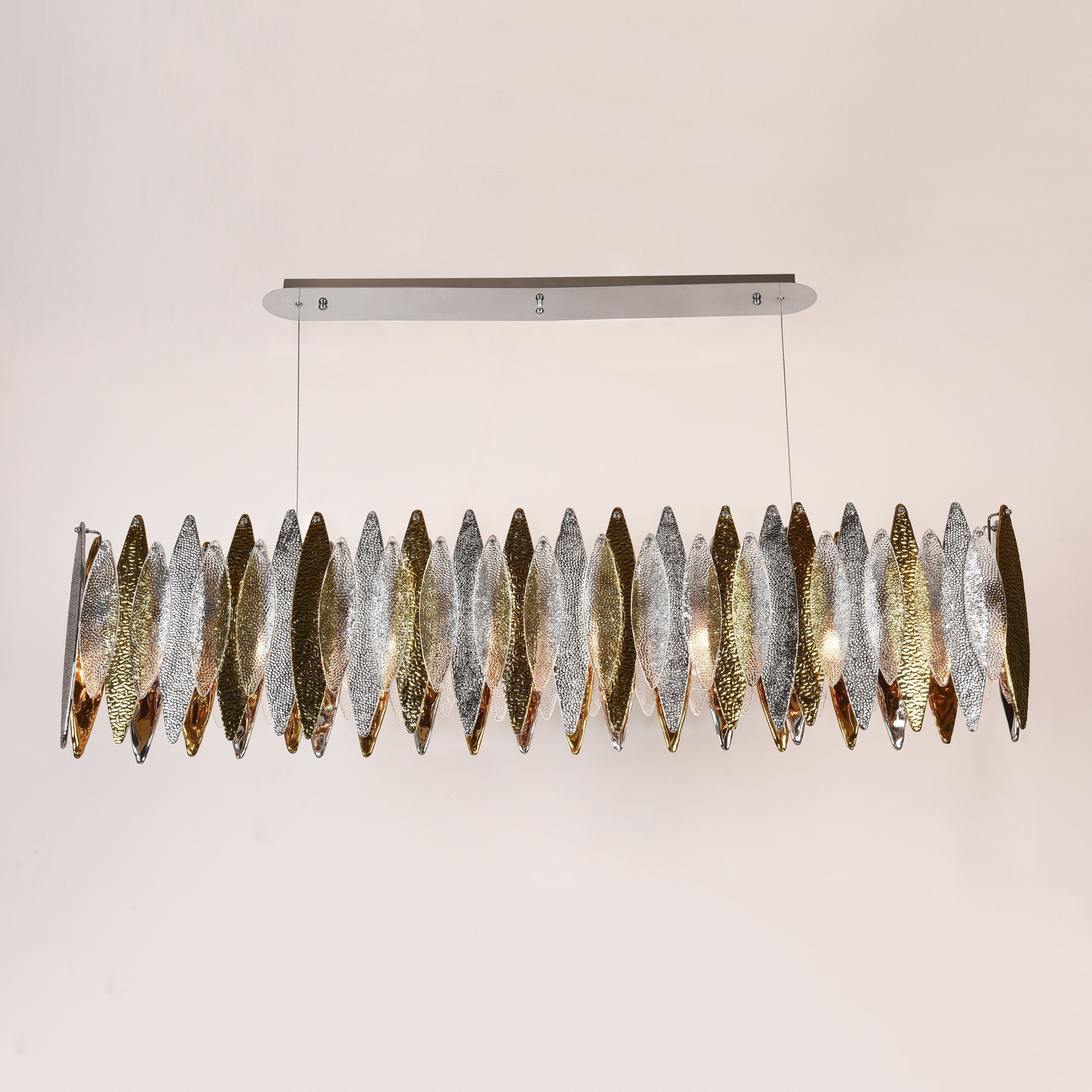 Alba Linear/Rectangle Oval Glass Chandelier - detail 2