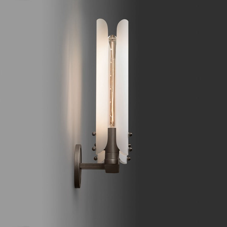 Alen Double White Glass Wall Sconce, Wall Lamps for Bedroom detail view