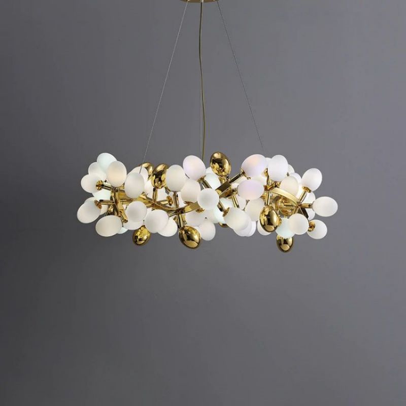 Gold Circular Grape Chandelier for Dining and Living Room - detail 4